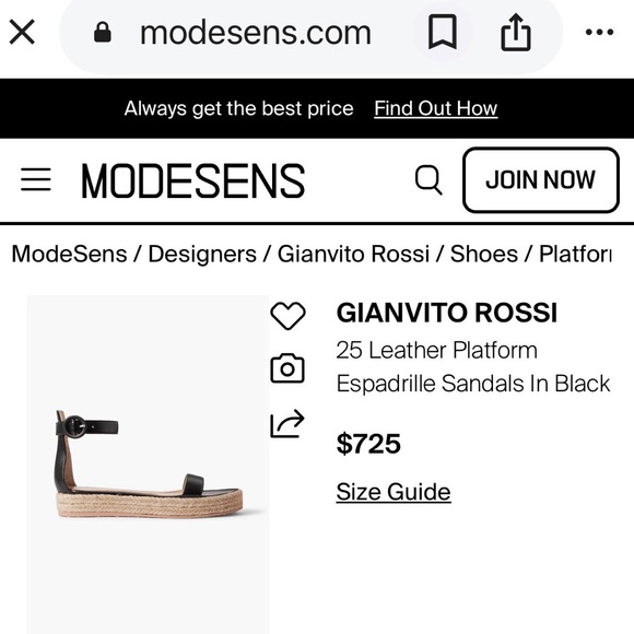 $725~GIANVITO ROSSI~Black Portofino 25 Jute Platform Espadrille Sandals~6/6.5/36 - Picture 4 of 15